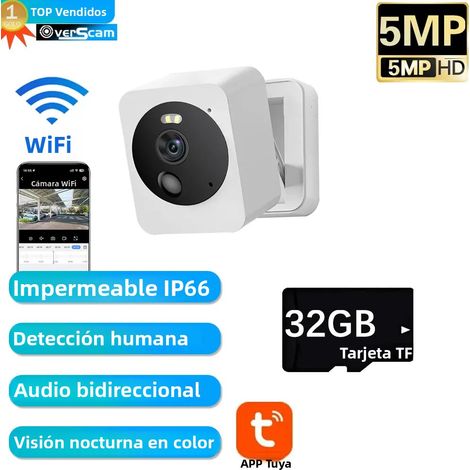 (1 pièce, 32 Go) Mini caméra IP WiFi intelligente Graffiti, 5 MP, étanche (1/5)