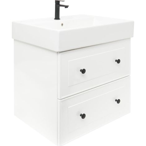 Naturel Mueble de baño con lavabo Naturel Forli 60x45x46 cm blanco brillo (FORLI60BIUSAT)