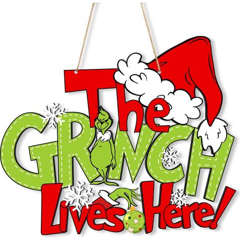 Christmas Decorations Hanging Sign, Thief Stole Decor for Holiday, Christmas Door Tree Wall Decorations, Indoor Outdoor (1/5)