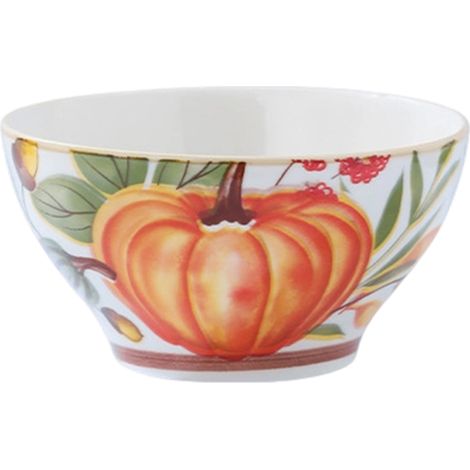 Bol en céramique simple en forme de citrouille, assiette assortie à la vaisselle en céramique pour la maison, bol double anse élégant et léger, cuillère (1/5)