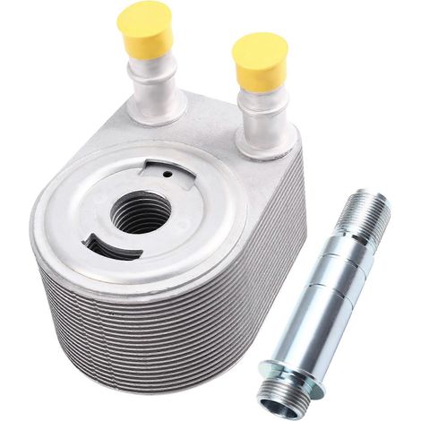 Ensemble refroidisseur d'huile de transmission AL3Z6-A642-A AL3Z6A642B Compatible avec le radiateur de refroidissement d'huile moteur Ford F-150 Raptor 6.2L (1/5)