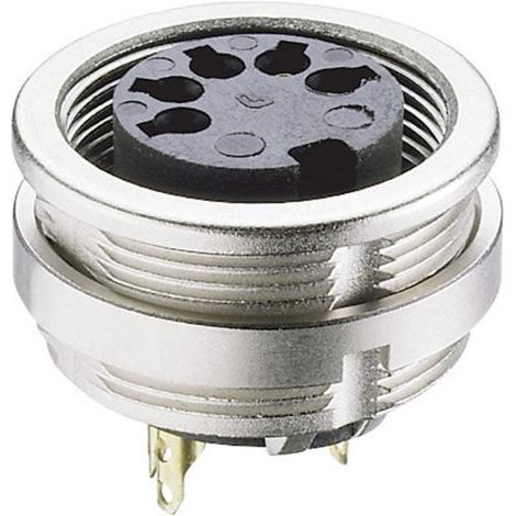 Connecteur rond DIN embase femelle, verticale Lumberg 0304 04 Nombre de pôles: 4 argent 1 pc(s) D22254 (1/3)
