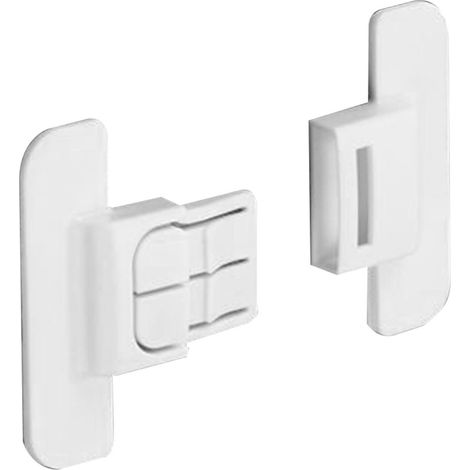 Lot de 10 loquets de sécurité autocollants pour portes de réfrigérateur et placards, sans perçage, fixation adhésive, adaptés à la cuisine, aux camping-cars, aux surfaces vitrées et à un usage quotidi (1/5)