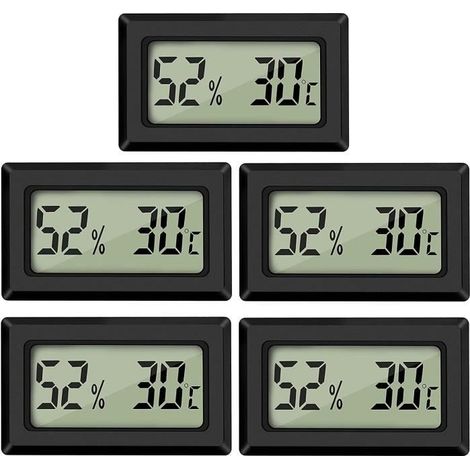 Mini-Digital-LCD-Thermometer-Hygrometer Temperatur- und Feuchtigkeitsmessgerät (5 Stück) (1/4)