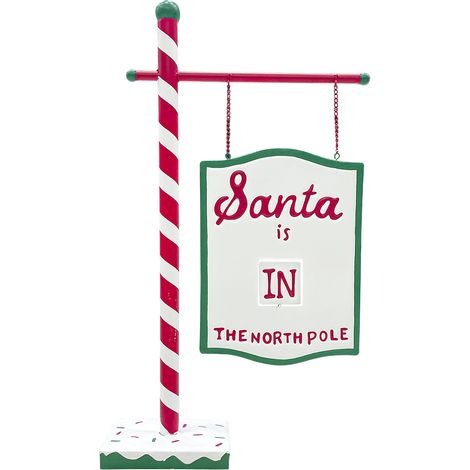 Cartel Papá Noel rojo 45x15x77cm 436003 Decoración navideña Papá Noel