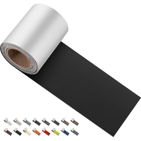 Ruban De Réparation Pour Cuir Et Vinyle - 3 x 60 Pouces - Autoadhésif - Pour Canapé Siège Auto Mobilier Sac Veste - Noir (1/5)