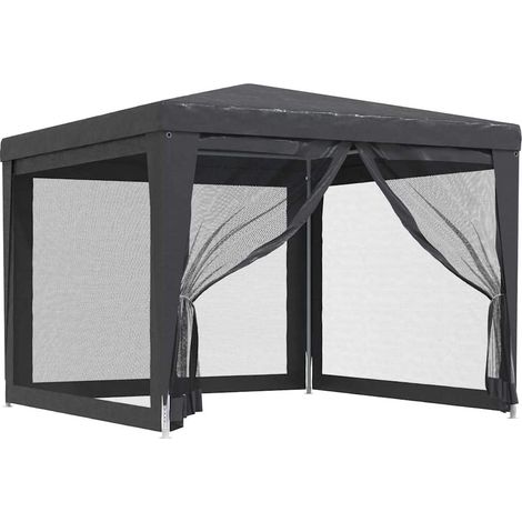 Maison Exclusive - Partyzelt mit 4 Mesh-Seitenwänden Anthrazit 3x (1/5)