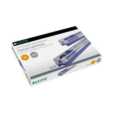 Heftklammerkassette K6 Blockheftgerät 5551 5550 26/6 25 Bl. (80 g/m²) blau 5 x 210 St./Pack. (1/4)