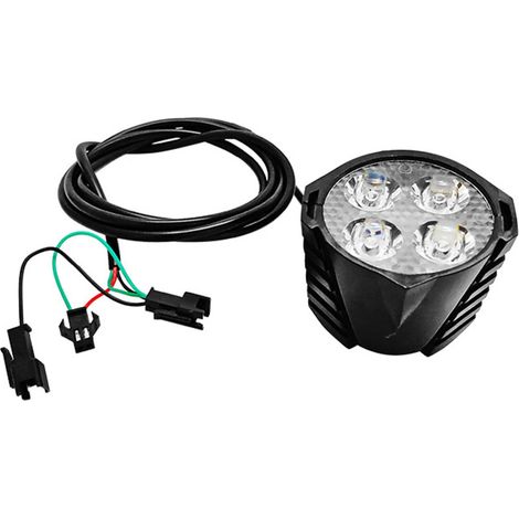 Éclairage 2 en 1 pour vélo électrique, antichoc, avec phare LED et klaxon intégré.