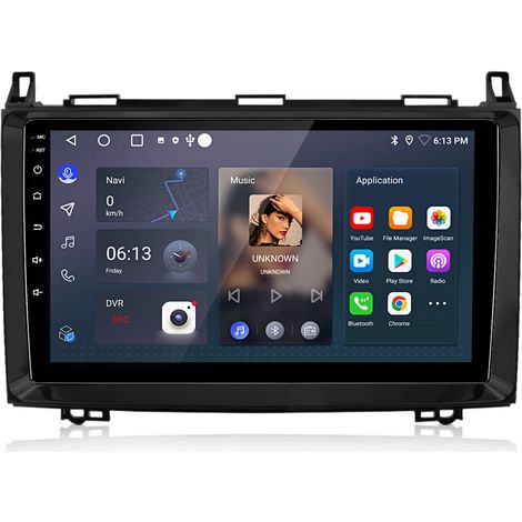 Autoradio Hexinex Pour Mercedes-Benz Classe A B Vito W169 W639 W245 Android 14 CarPlay 2+64GB