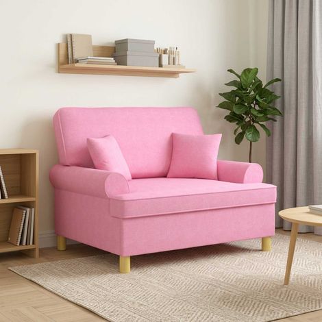 vidaXL Fauteuil XXL avec coussins Rose Tissu (1/5)