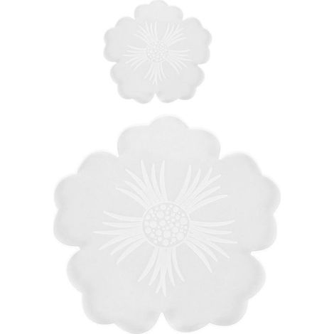 Deux moules en silicone en forme de fleur, adaptés aux créations en résine, durables et flexibles, peuvent être utilisés pour fabriquer des moules DIY tels que des plateaux à fruits et des sous-verres