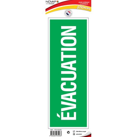 Panneau Evacuation - Vinyle adhésif 330x120mm - 4230283