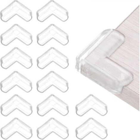 Protections d'angle de table, protections d'angle de meubles et protections de bord de sécurité pour bords de table et coins pointus, 16 pièces