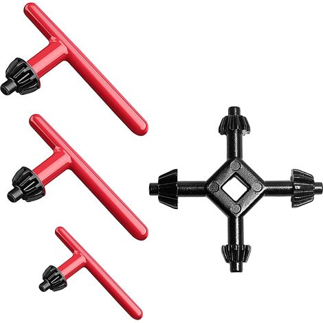 Set di 4 chiavi per mandrino, chiave per mandrino per trapano elettrico, chiave per mandrino 4 in 1, chiave per mandrino multifunzionale (1/5)
