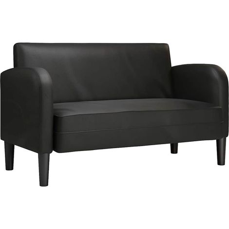 Divano  Sofa Divanetto Nero 110 cm in Similpelle (1/5)