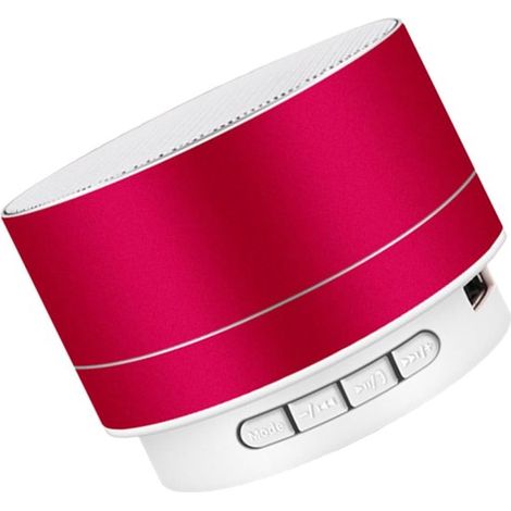 Altavoz portátil inalámbrico de 3 W con luz pulsante de colores，batería de 350 mAh，diseño compacto de metal，para uso en interiores y exteriores (1/5)