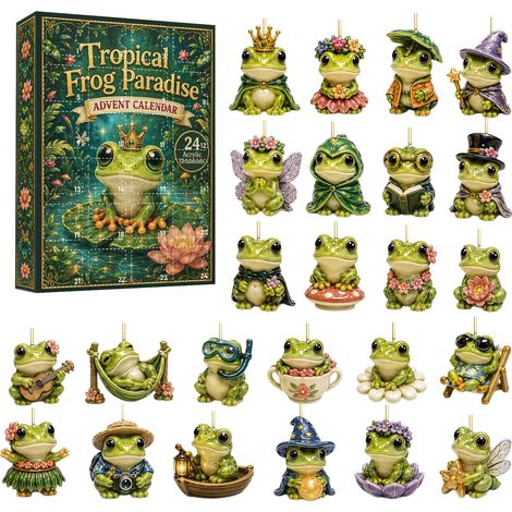 Coffret cadeau grenouille amusante, calendrier de l'Avent, boîte surprise, cadeau de Noël, sachet surprise de Noël