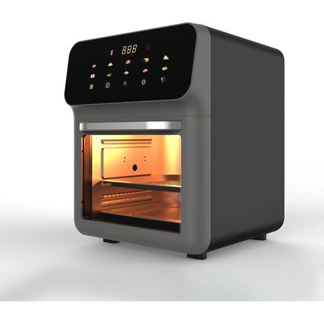 Friteuse sans huile gunmetal 2026 avec fenêtre visible, grand écran tactile et four compact prise EU (1/5)