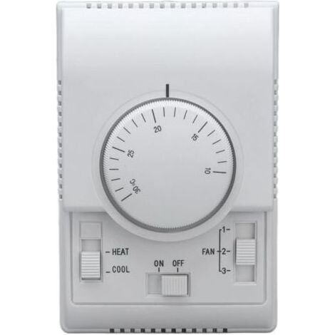 Pair Thermostat de climatisation centrale Climatiseur à interrupteur de commande mécanique 110-220V Thermostat de Climatiseur à Interrupteur de Commande Mécanique,14 x 10 x 5 cm (1/5)