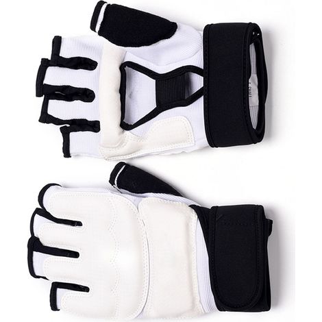 1 paire de gants de taekwondo et de karaté en cuir PU, protection souple en mousse et coton pour sac de frappe et kickboxing (1/5)