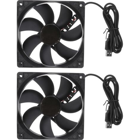 Ventilateur USB Silencieux 12cm 2pcs Plastique (1/5)