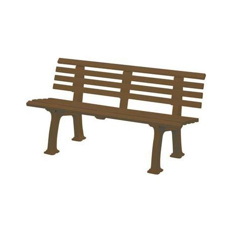 Sylt 3 -place Garden Bench Bench 1500 mm de color marrón (1/2)