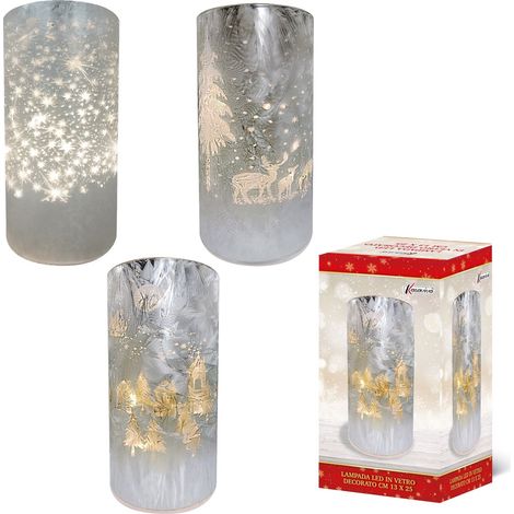 MA MAISON LAMPADA LED IN VETRO DECORATO CON FANTASIE DIVERSE E ASSORTITE MISURA 13X25 H CM (1/5)