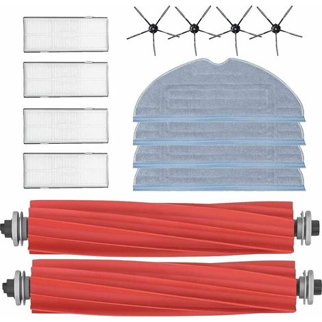 Accessoires pour Roborock S7,pièces de Rechange pour Roborock S7,2 Brosse Principale,4 filtres à air,4 lingettes de Rechange,4 brosses latérales en pour Xiaomi Roborock S7 S70 S75 S7Max S7Maxv T7s (1/5)