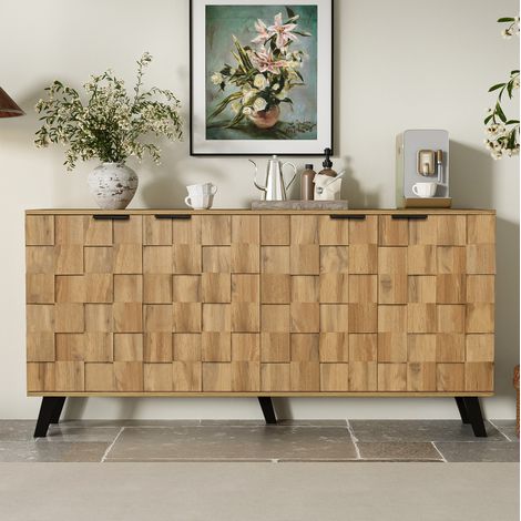 Sideboard Schrank aufbewahrung 160 cm Holzfarben OKMYHOME (1/5)