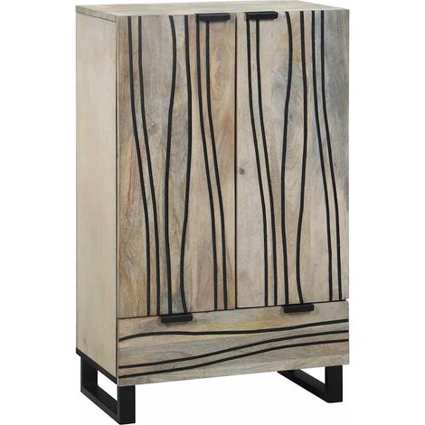Aparador rectangular espacioso con cajón y puertas diseño moderno comedor 60 x 33 x 100 cm madera blanca 020057786