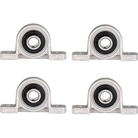 4 Pcs Roulements Bloc, 10mm Roulements à Billes, Paliers a Semelle, Roulements de Bloc d'oreiller, Bride Alésage Auto Support Monté (1/5)