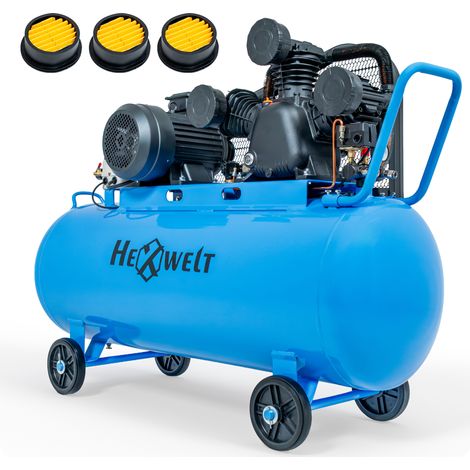Compressore ad olio HEXWELT 150L 3000W 8 BAR 420 l/min 3 cilindri ghisa