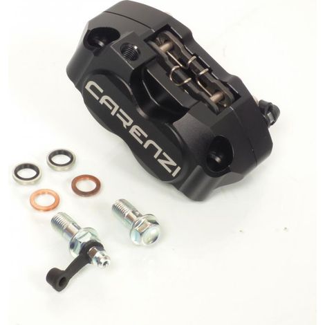 Etrier de frein avant radial noir 4 pistons Carenzi universel