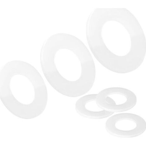 20 Pieces White Nylon Washers, M6x12mm Plastic Washer, Flat Washer, Round Spacer Washers (1/5)