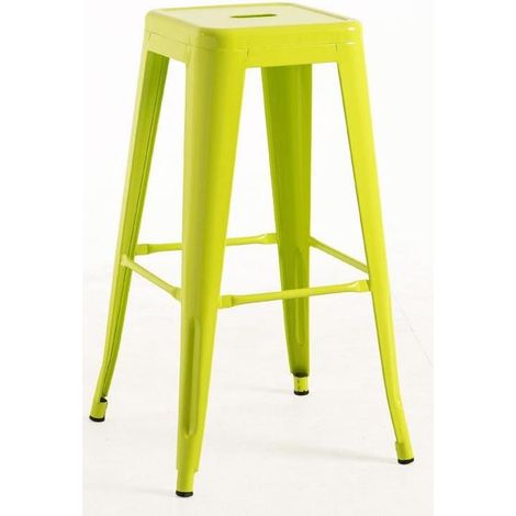 ORION91oficial® - Taburete Alto Acero BETA Color Verde Pistacho , Apilable (75 cm) Estilo Industrial, Comedor, Hostelería, Oficina, Salón, Teletrabajo, Cocina - spaziOrion91 - Pack x2 (1/5)