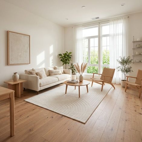 Tapis en laine Soft Imressions - Tapis en laine - 180x120cm, Rectangular - 100% Laine vierge - Tufté main - Beige