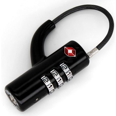 cadenas télescopique à code pour sac de voyage, cadenas à combinaison à 3 chiffres, certification TSA, cabine certifiée (1/4)