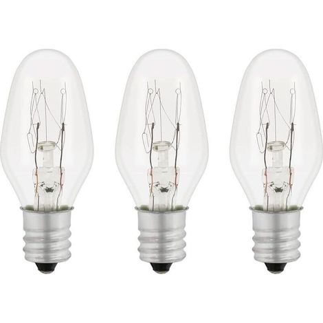 E12 7W Ampoule de Remplacement, Blanc Chaud 2700K, 40LM, AC 230V, Ampoules Incandescentes, pour Ampoule d'orientation, Lampe en Cristal à Sel, Lampe en Pierre de Sel, Veilleuse, Lot de 3 (1/5)