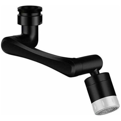 ALLIANDISAérateur de robinet pivotant à 1080+360 degrés, de couleur noire.