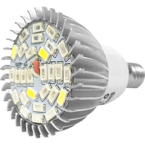 2 ampoules LED 28W à spectre complet pour la croissance des plantes et des fleurs, 110V (Culot : E14) (1/4)