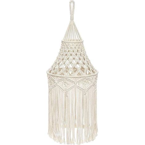 Abat-jour en macramé en forme de H pour chambre à coucher, salon, chambre d'enfant, chambre à coucher, chambre à coucher, chambre d'enfants, chambre à coucher, décoration d'intérieur (1/5)