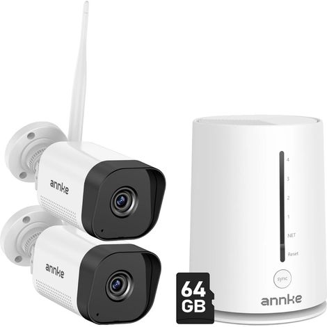Caméra de sécurité domestique, résolution 5MP, capacité de vision nocturne, I71GK 2Pcs avec 64G (1/2)