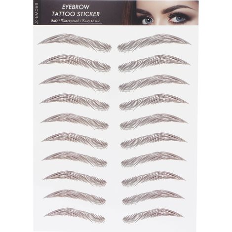 Sourcils Tatouage Auto-adhésif Professionnel Imperméable Femmes Marron Foncé 07 - Transfert Sticker Sourcils (1/5)