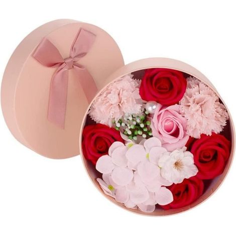 Rose artificielle,Fleur de savon cadeau romantique pour dame, Saint Valentin, fête des mères, décoration (rouge, 16,2x8,2 cm) (1/4)