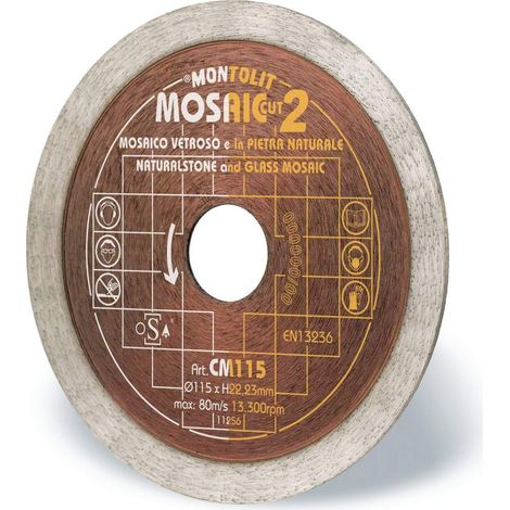 DISCO DIAMANTATO 125 MM MONTOLIT CERMONT CM125 PER MOSAICO E CERAMICA SOTTILE