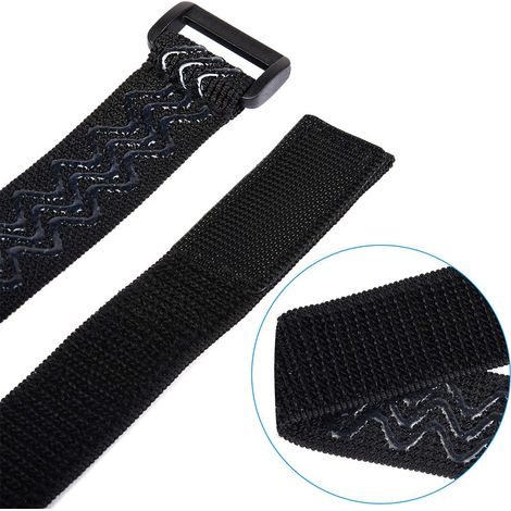 Sangle Pour Bottes - Élastique Réglable Avec Velcro - Pour Bottes Hautes Mi-Mollet Et Basses - 1 Paire + 12 Bandes Auto-Agrippantes (1/5)