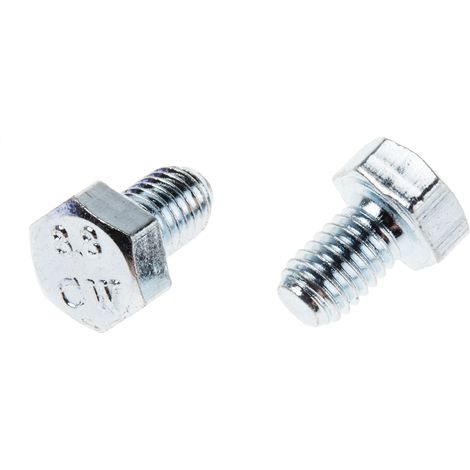 Vis à tête hexagonale, Acier Galvanisé et passivé, M5 x 8mm ( Prix pour Sachet de 100 )