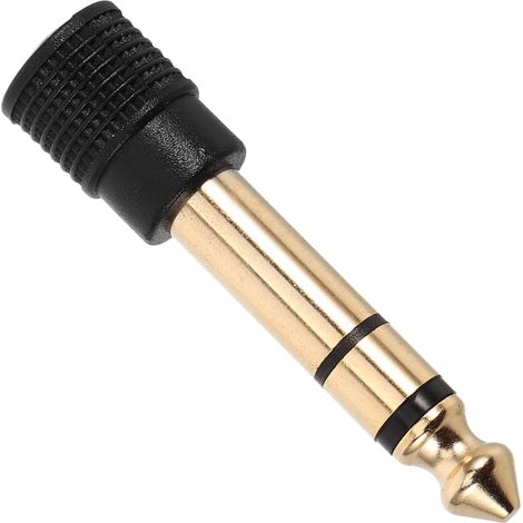 Adaptateur Audio Micro Jack 3,5mm Femelle vers 6,35mm Mâle en Cuivre et Plastique, Plug and Play sans Interférence, pour Guitare et Piano en Performance ou Usage Domestique (1/5)