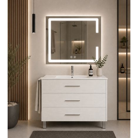 Mueble de baño con lavabo ORIGENBATH RIBERA sin espejo 80x40 cm blanco nórdico
